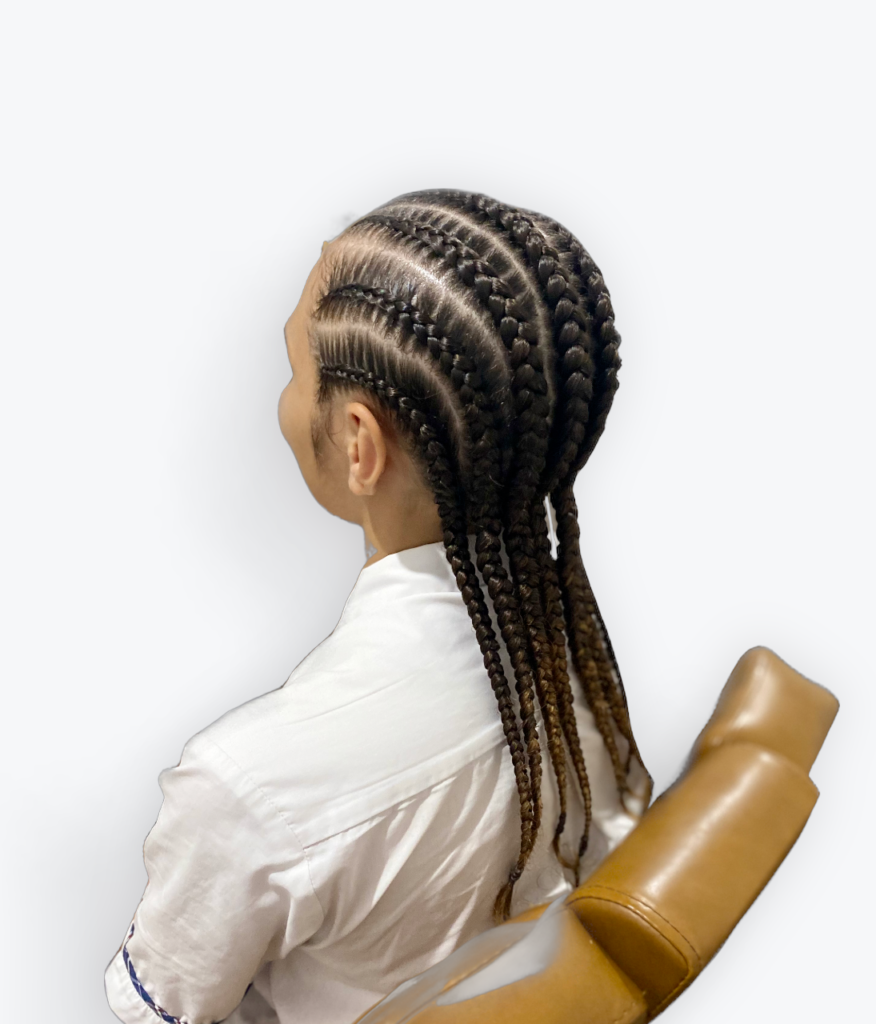 Bundaberg braids, seven cornrows natural hair